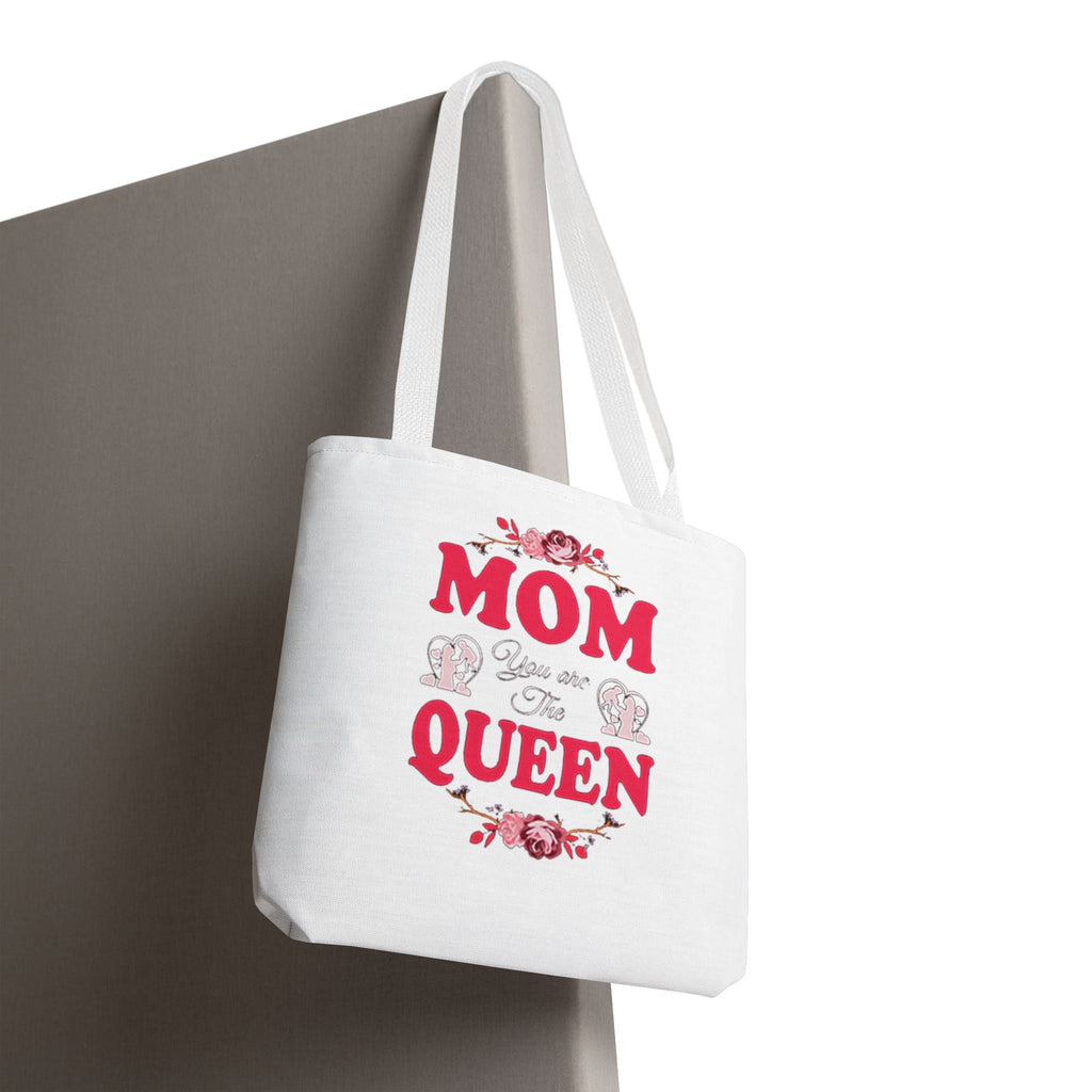 "Mom You're the Queen" Floral Mother's Day Tote Bag Printify Bags  314 Originals
