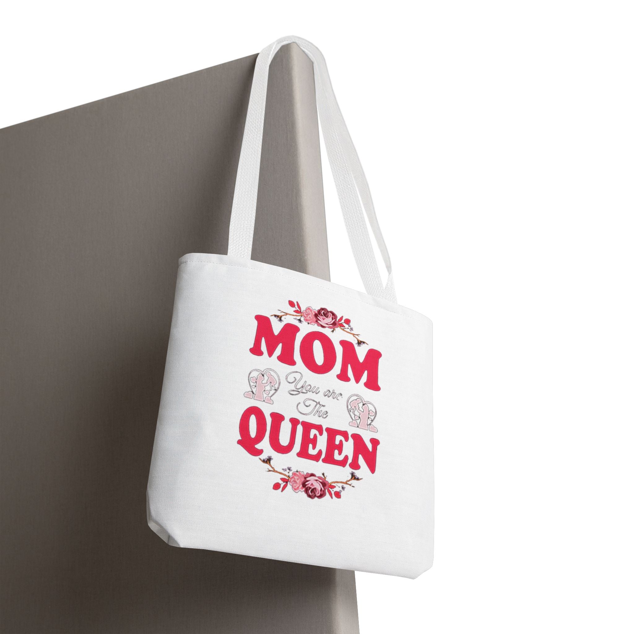 "Mom You're the Queen" Floral Mother's Day Tote Bag Printify Bags  314 Originals