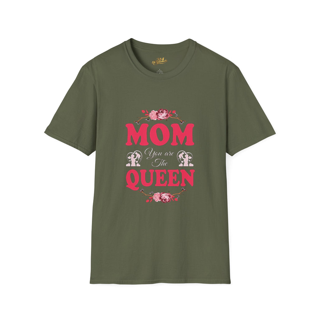 Mom You Are The Queen T‑Shirt — Floral Mother's Day Gift Printify T-Shirt  314 Originals