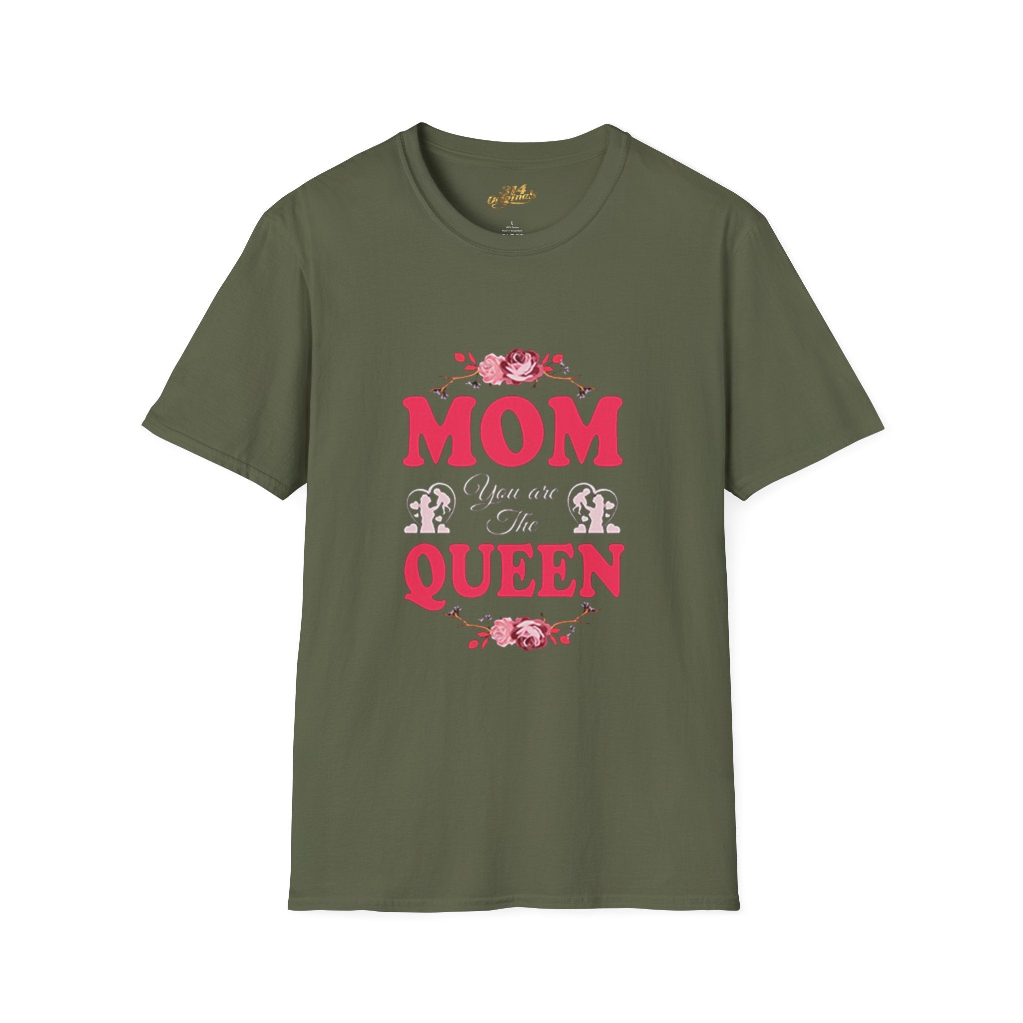 Mom You Are The Queen T‑Shirt — Floral Mother's Day Gift Printify T-Shirt  314 Originals