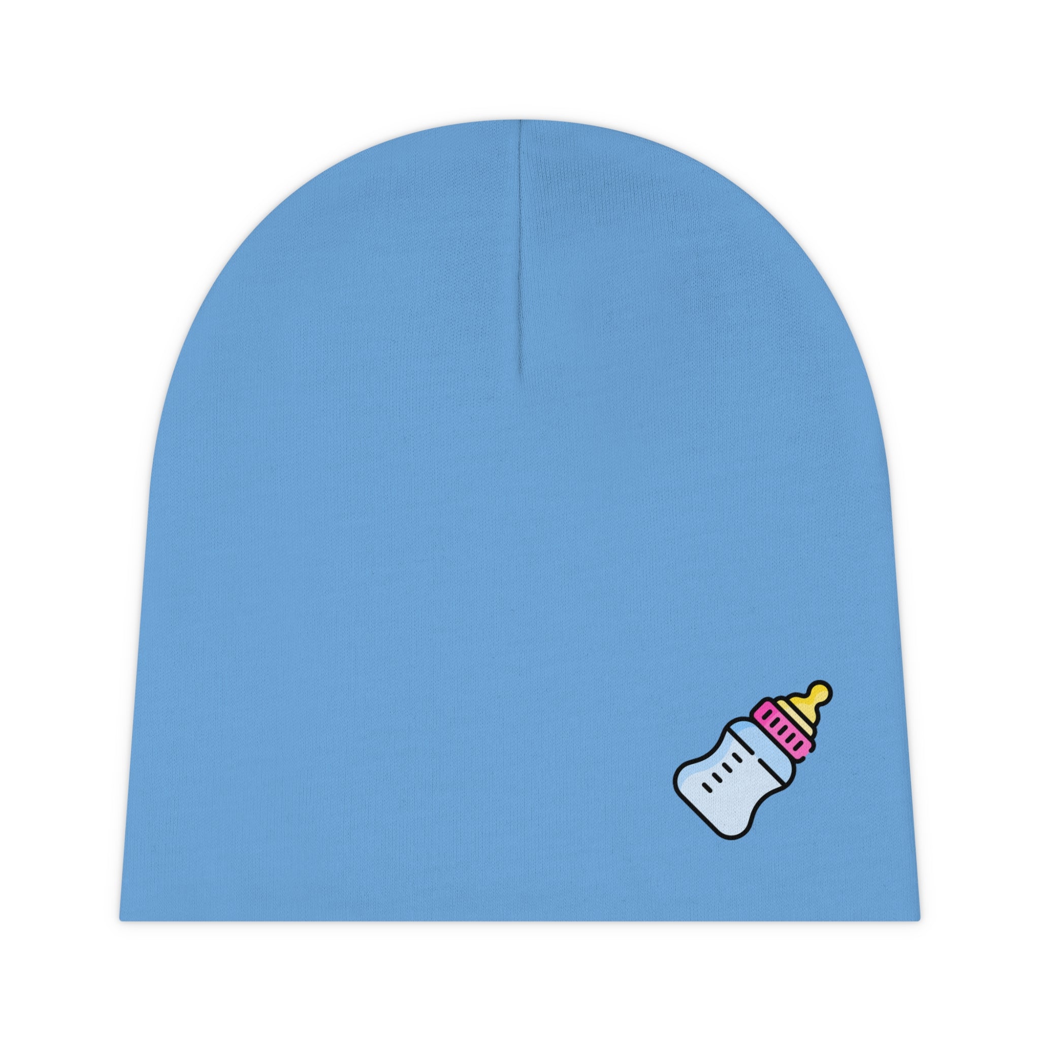 Baby Beanie with Cute Baby Bottle Graphic – Newborn Hat, Baby Shower Gift - 314 Originals