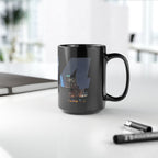 My City Skyline Black Mug – Nighttime Gateway Arch Coffee Cup (11oz & 15oz) - 314 Originals