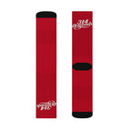 Red Sublimation Socks with '314 Originals' Script — Athletic Crew Socks - 314 Originals