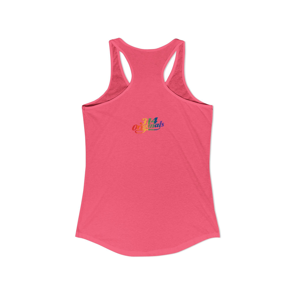 'PROUD' Women's Ideal Racerback Tank Printify Tank Top  314 Originals