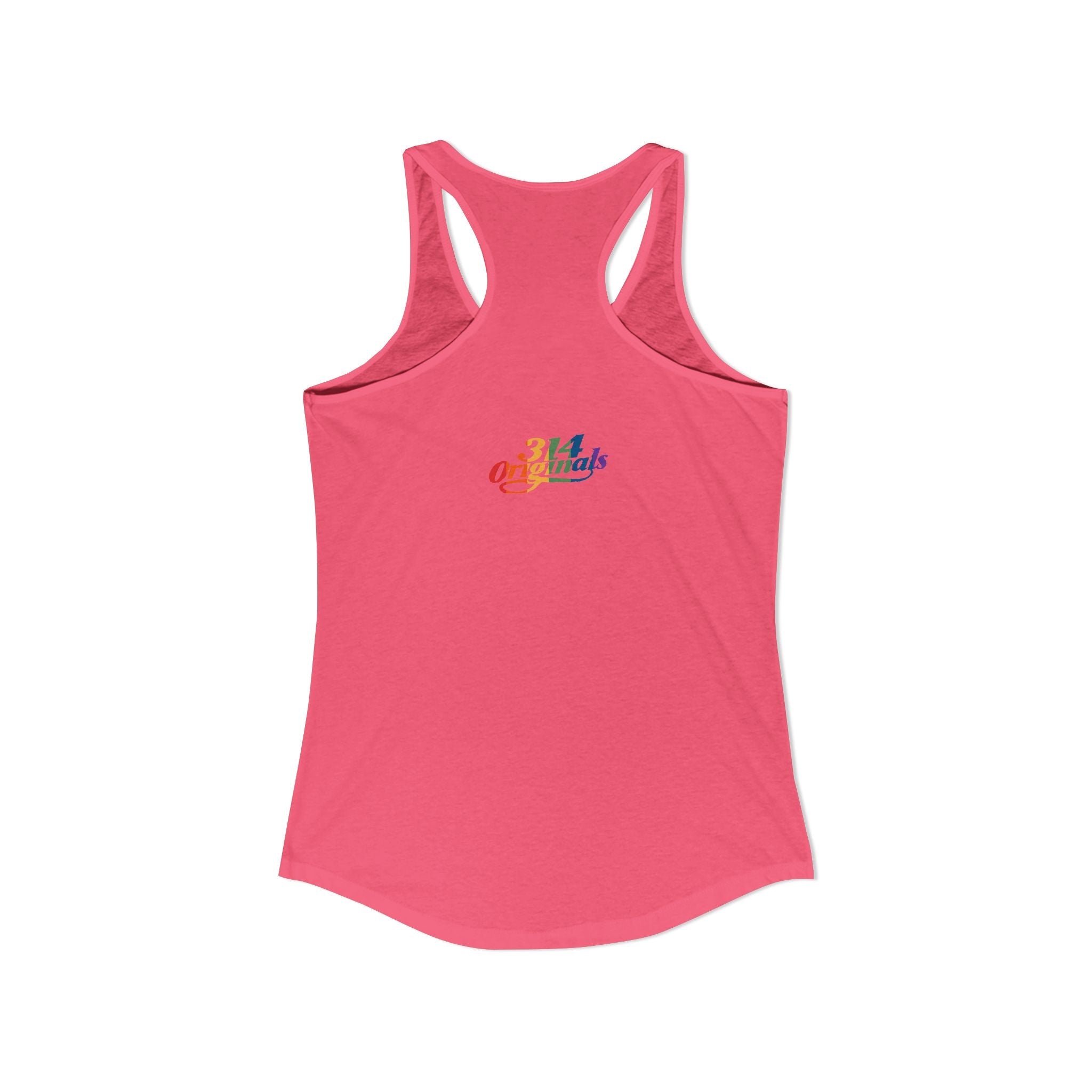 'PROUD' Women's Ideal Racerback Tank Printify Tank Top  314 Originals