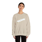 Cloud Script Crewneck Sweatshirt — White Script Logo Cozy Pullover Printify Sweatshirt  314 Originals