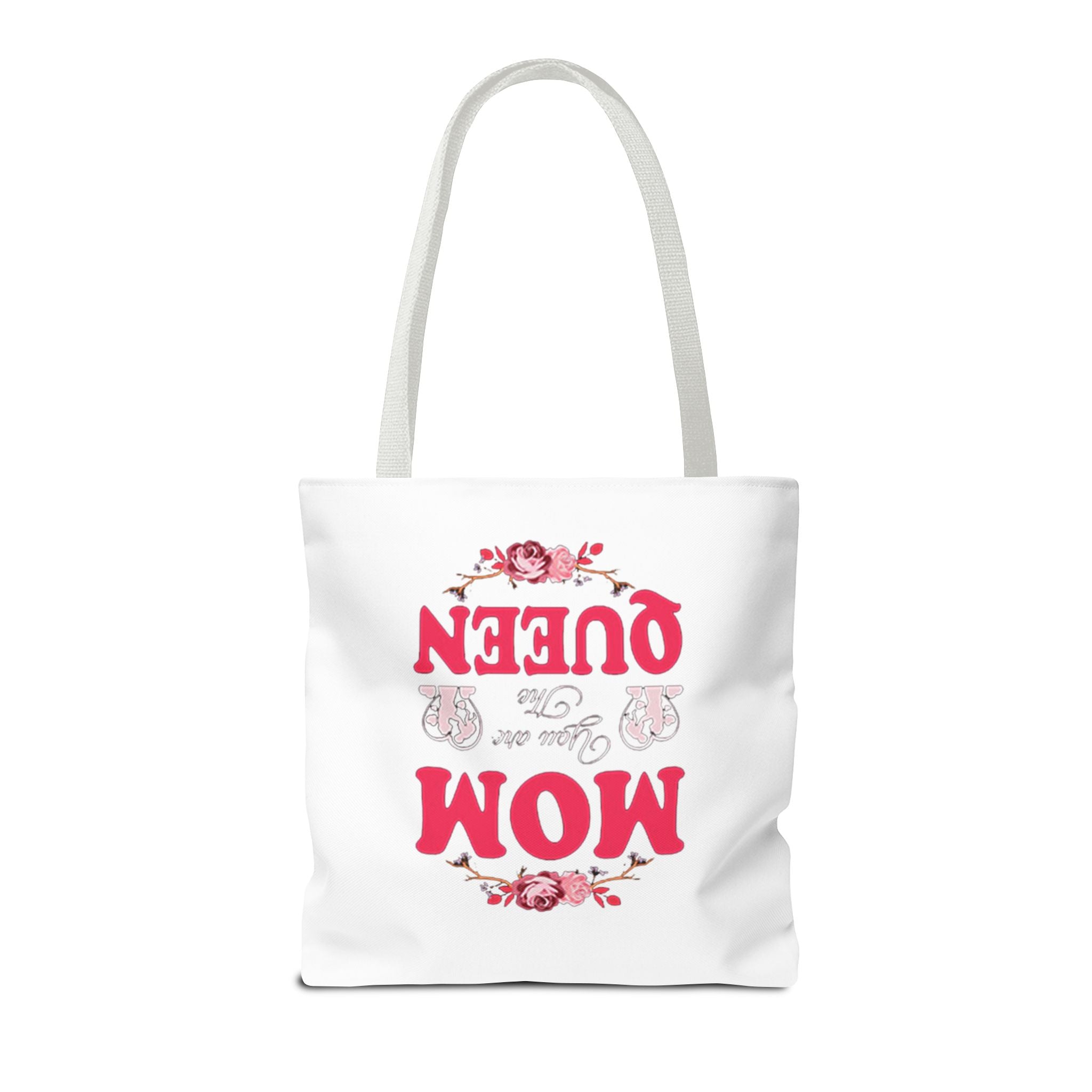"Mom You're the Queen" Floral Mother's Day Tote Bag Printify Bags  314 Originals