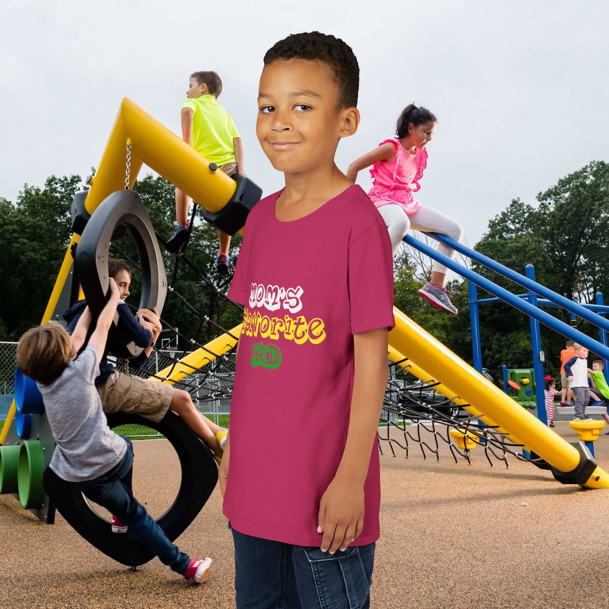 Boys "Favorite Kid" Retro Yellow & Green Graphic T-Shirt - 314 Originals