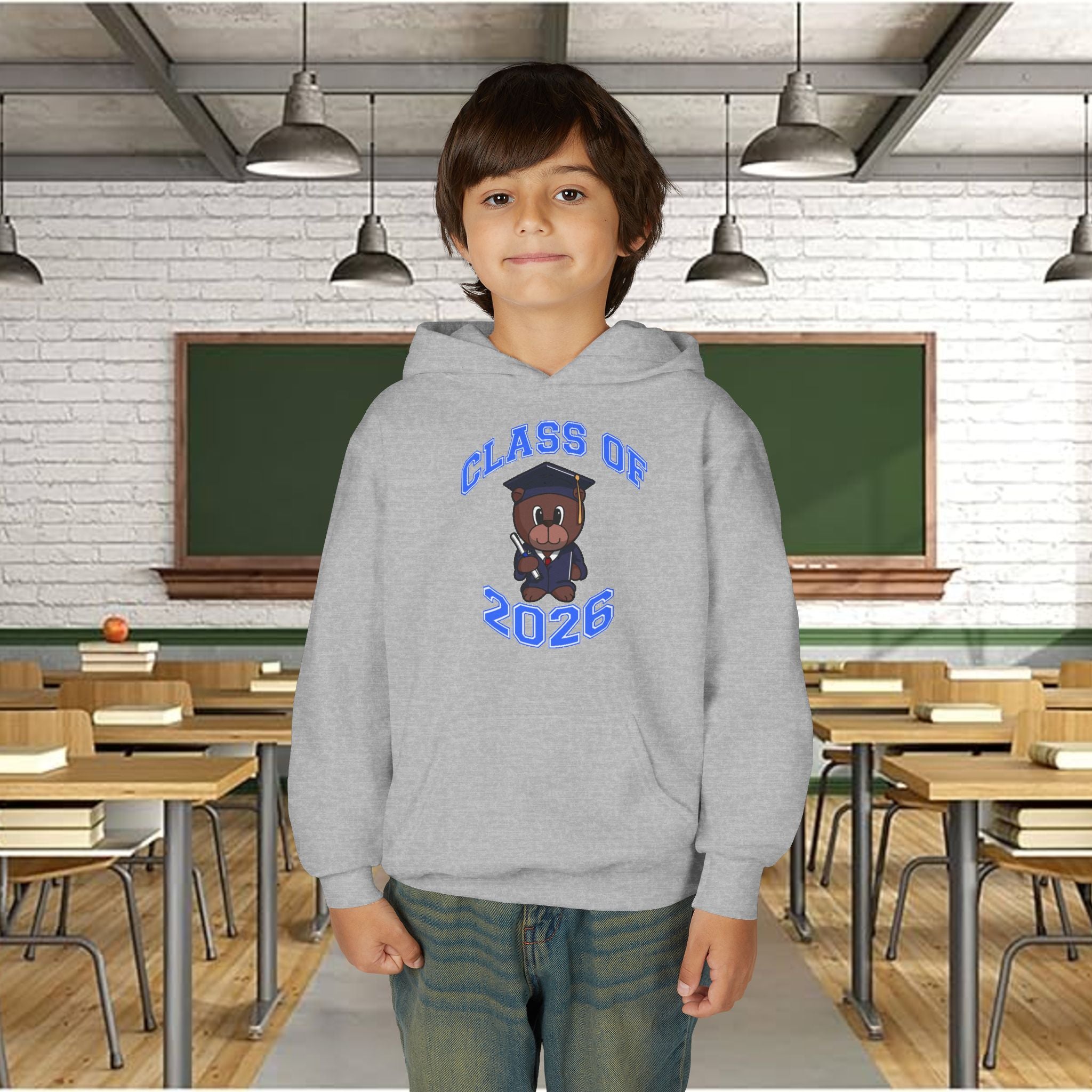 Youth Hoodie - 'Class of 2026' Graduation Bear Hoodie with '314 Originals' Back Print