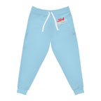Light Blue 314 Originals Athletic Joggers – Retro Script Logo Sweatpants
