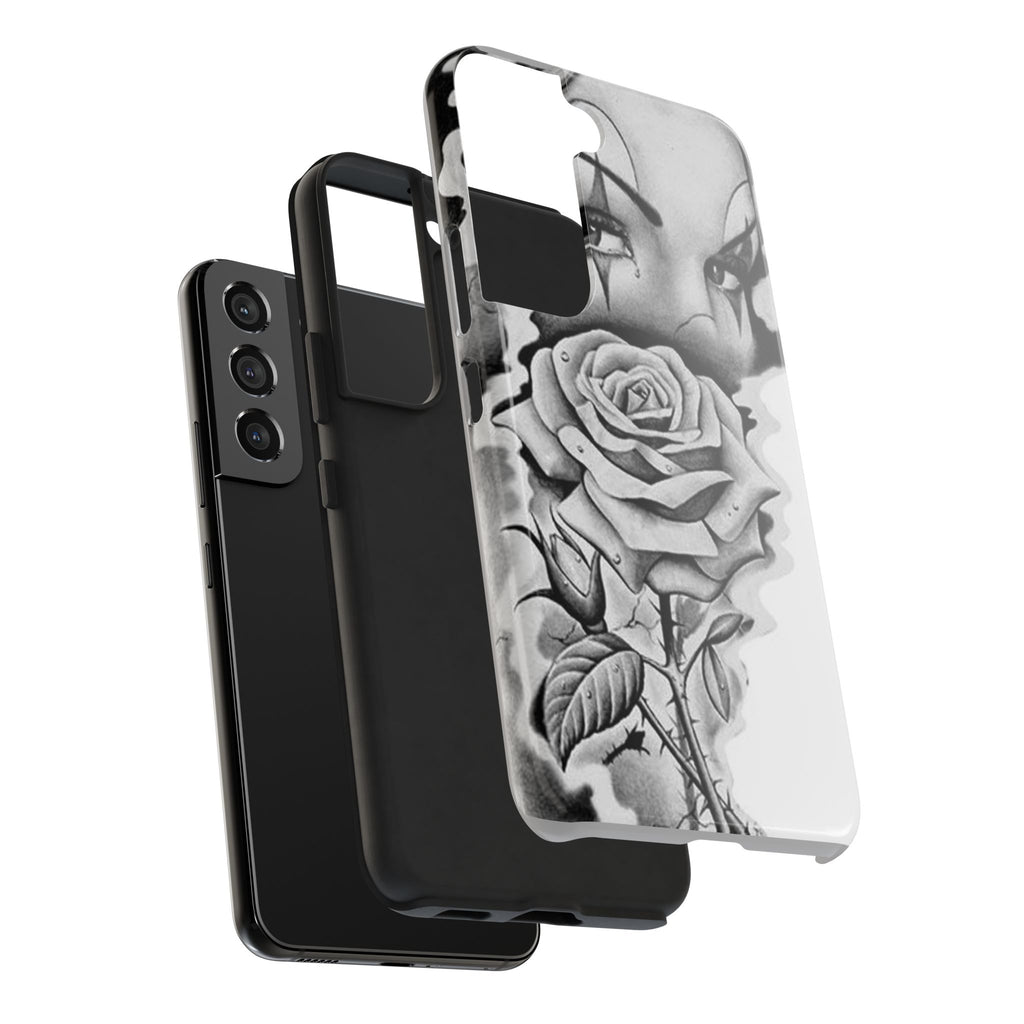 Noir Clown Face with Rose Shockproof Phone Cover - 314 Originals