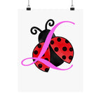 Ladybug Initial “L” Matte Poster — Cute Nursery Wall Art for Girls Printify Poster  314 Originals
