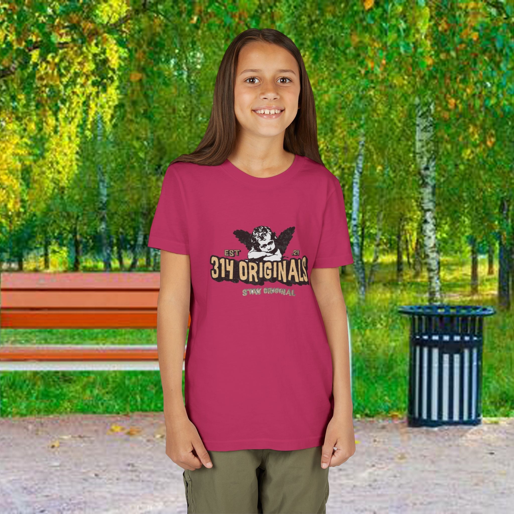 314 Originals Youth Tee - Vintage Cherub Graphic Kids T-Shirt Printify Kids clothes  314 Originals