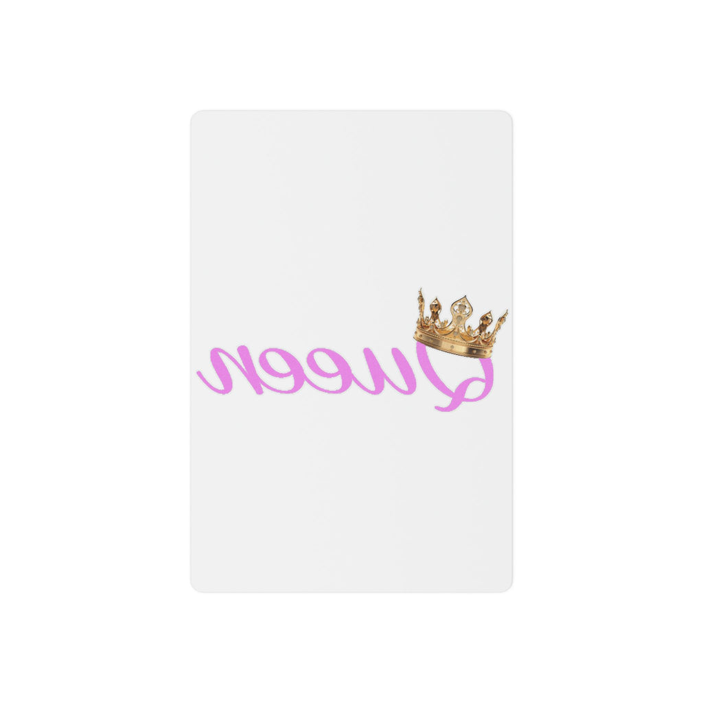 Queen Temporary Tattoo — Pink Script with Gold Crown (Bachelorette, Birthday, Party Favor) - 314 Originals