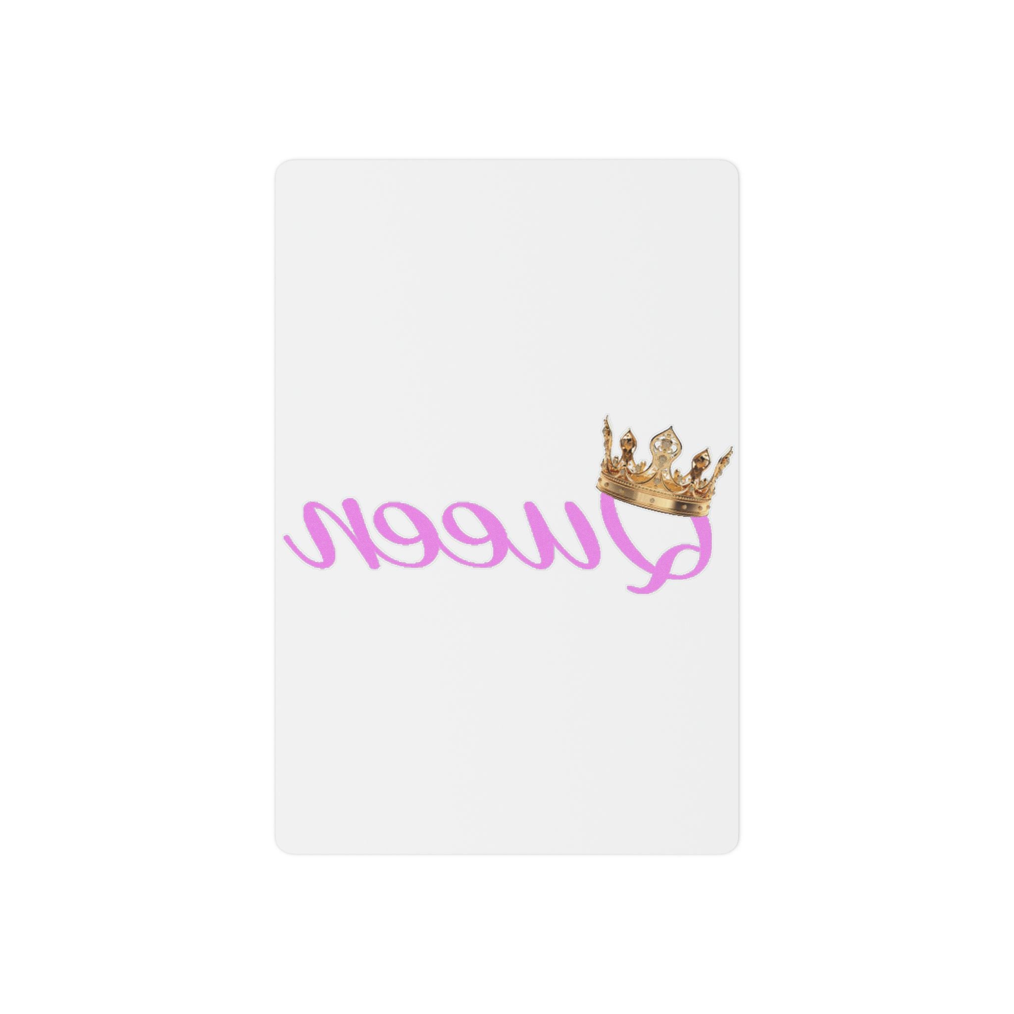 Queen Temporary Tattoo — Pink Script with Gold Crown (Bachelorette, Birthday, Party Favor) - 314 Originals