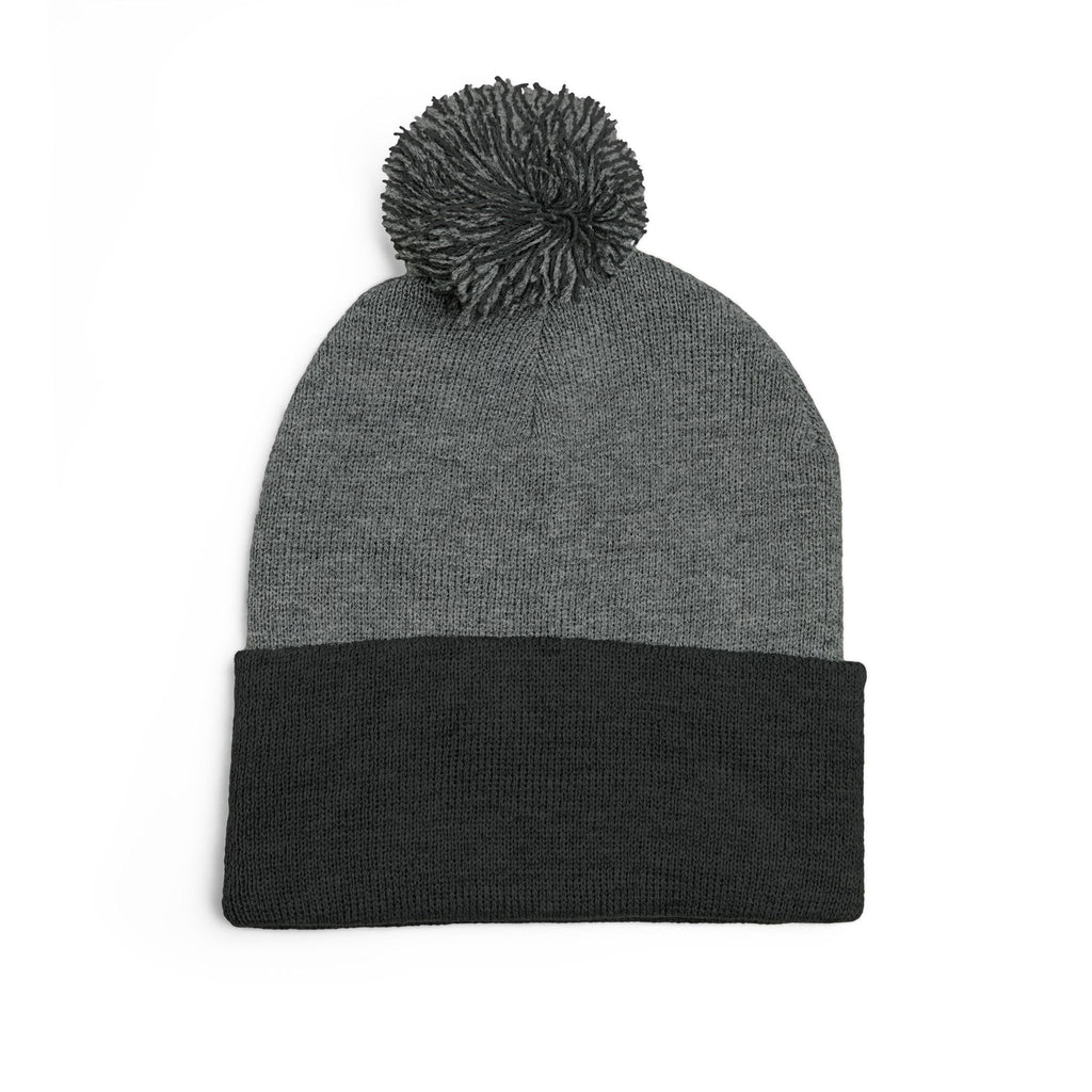 Embroidered Pom-Pom Knit Beanie – Cozy Winter Hat with Small Script Logo - 314 Originals