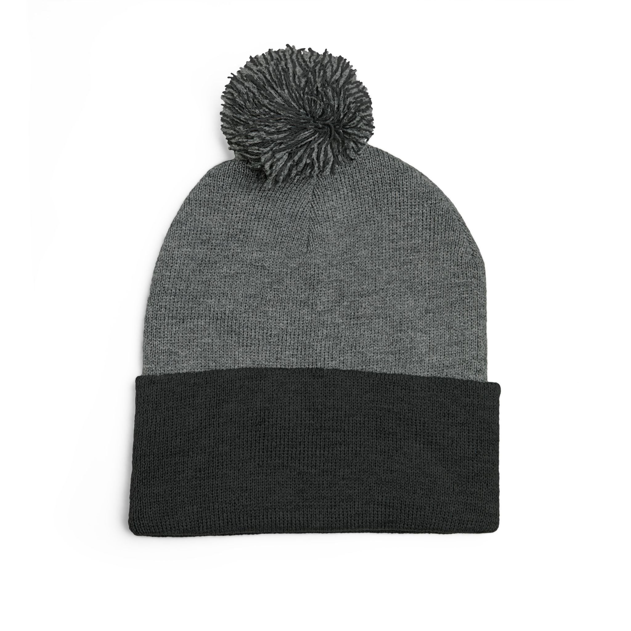 Embroidered Pom-Pom Knit Beanie – Cozy Winter Hat with Small Script Logo - 314 Originals