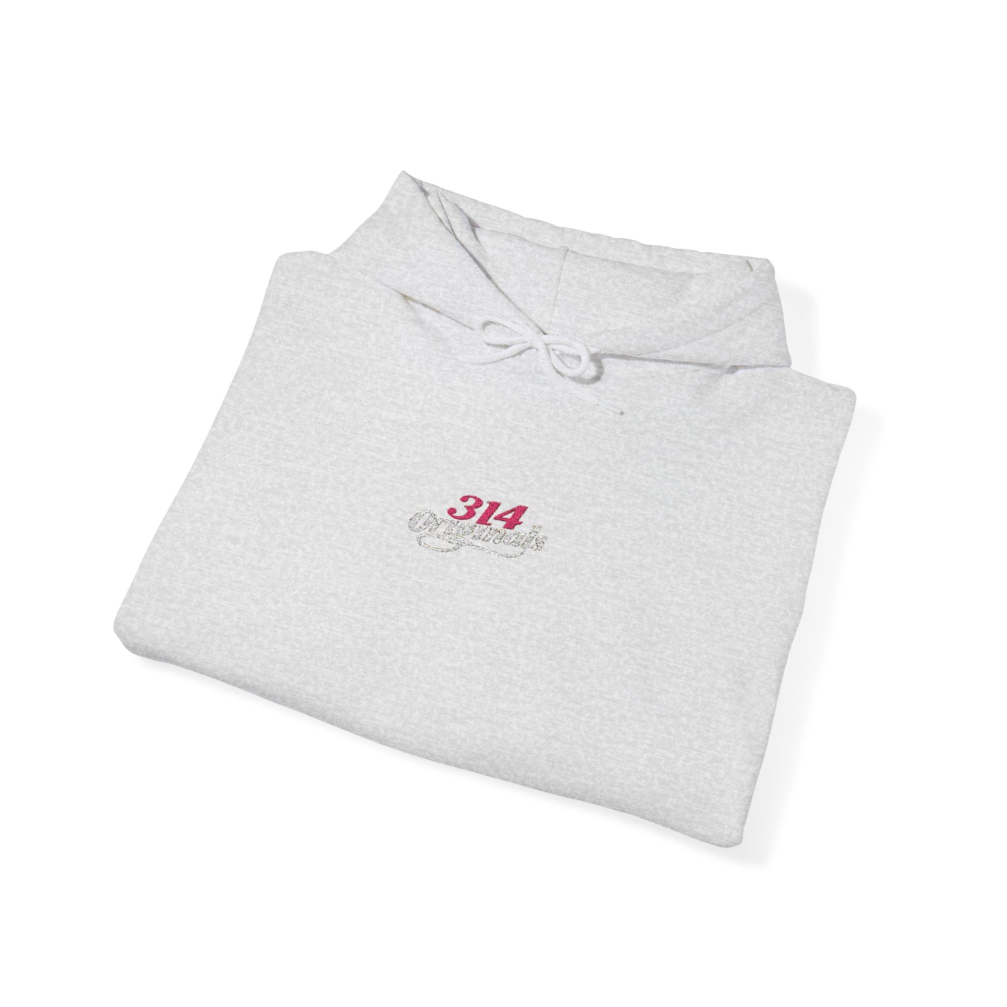 314 Ladies Hoodie — Pink Floral Chest Logo - 314 Originals