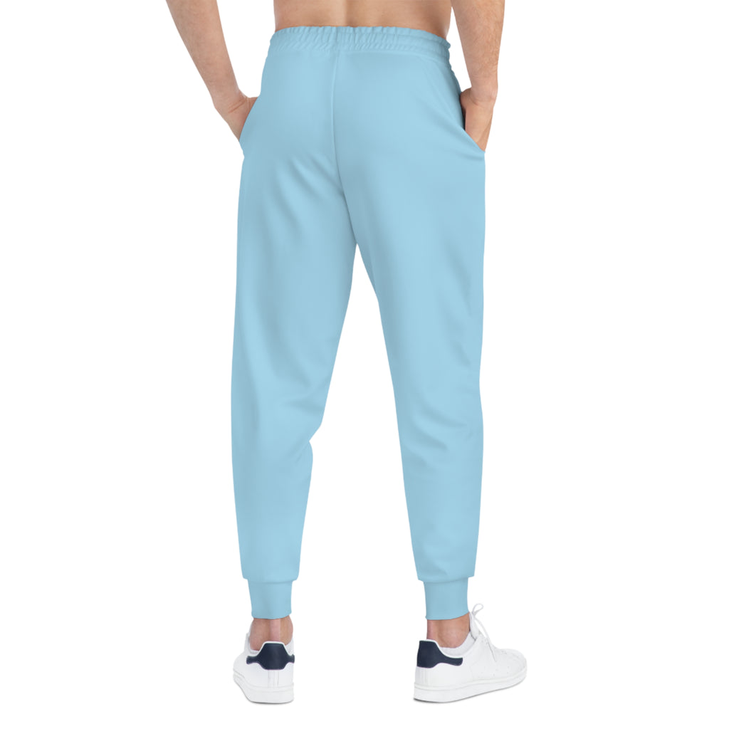 Light Blue 314 Originals Athletic Joggers – Retro Script Logo Sweatpants
