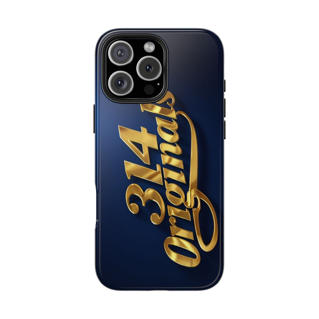 "314 Originals" Gold Script on Navy Tough Protective Case Printify Phone Case  314 Originals