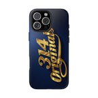 "314 Originals" Gold Script on Navy Tough Protective Case Printify Phone Case  314 Originals