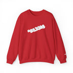 Cloud Script Crewneck Sweatshirt — White Script Logo Cozy Pullover Printify Sweatshirt  314 Originals