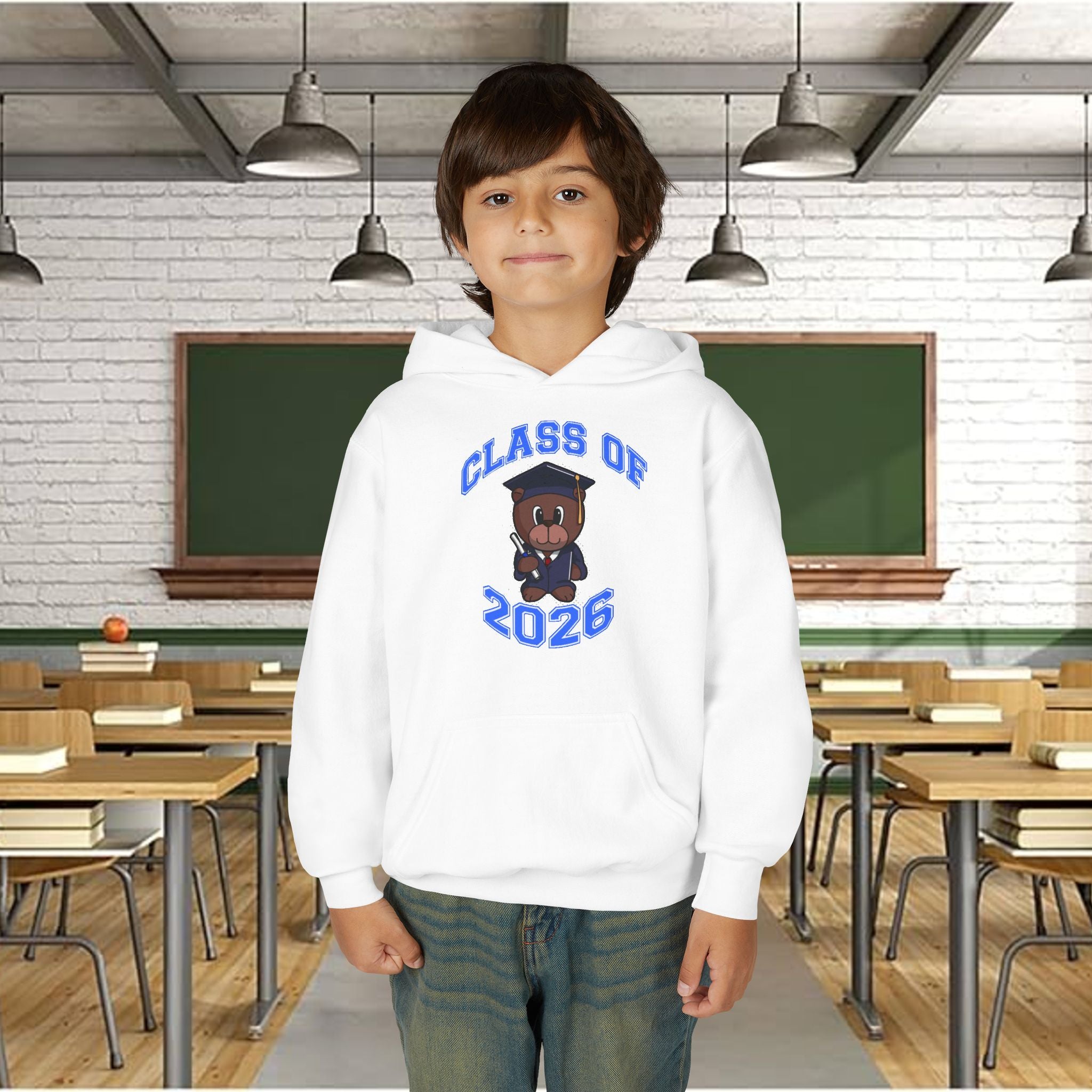 Youth Hoodie - 'Class of 2026' Graduation Bear Hoodie with '314 Originals' Back Print