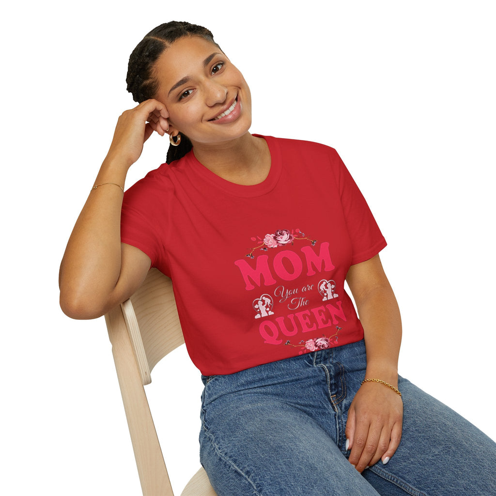 Mom You Are The Queen T‑Shirt — Floral Mother's Day Gift Printify T-Shirt  314 Originals