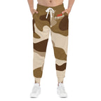 Brown Camo 314 Originals Athletic Joggers – Retro Script Logo Sweatpants