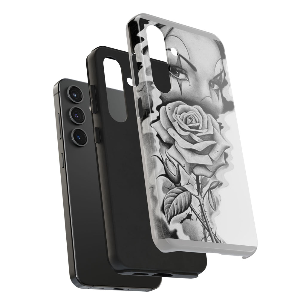 Noir Clown Face with Rose Shockproof Phone Cover - 314 Originals