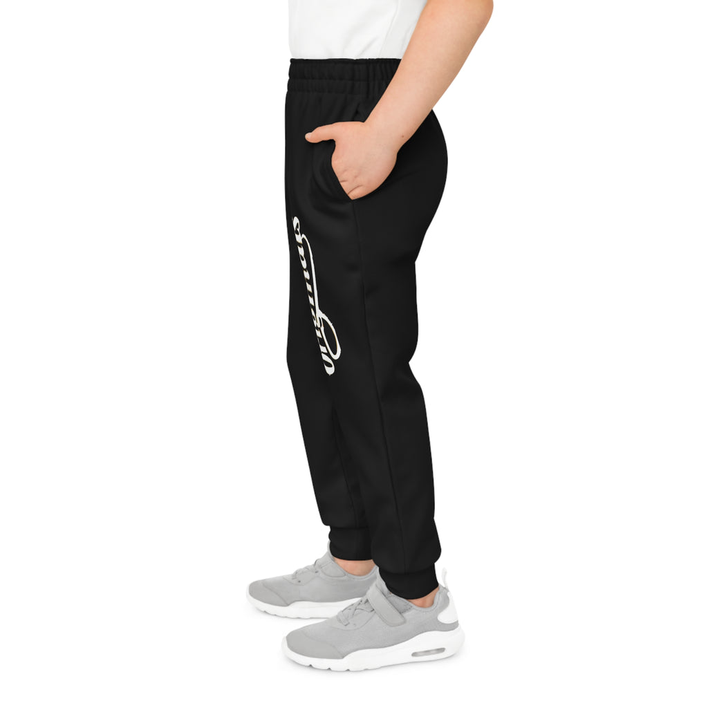 Black Youth Joggers with 314 Originals Side Graphic — Kids Athletic Sweatpants - 314 Originals