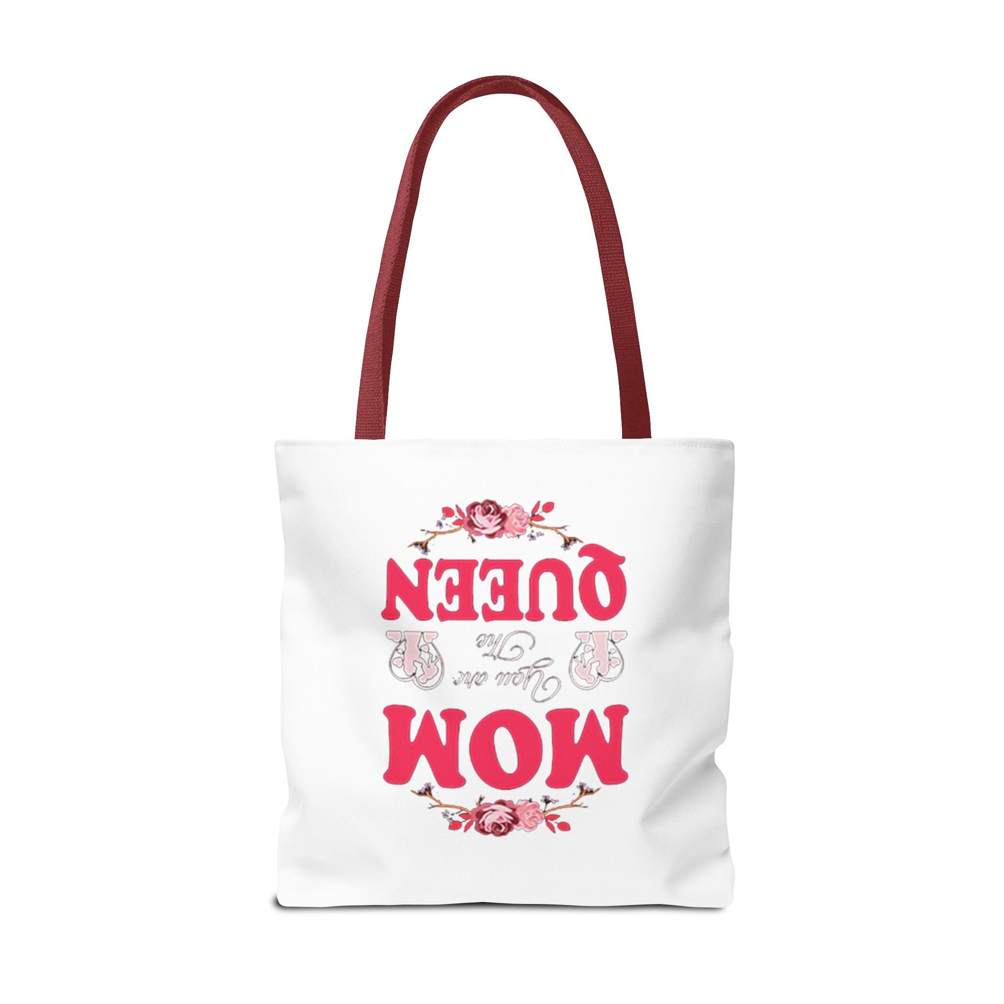 "Mom You're the Queen" Floral Mother's Day Tote Bag Printify Bags  314 Originals