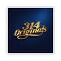 Gold Script 314 Originals Kiss-Cut Sticker — Retro Luxe Logo Sticker for Laptops & Gear
