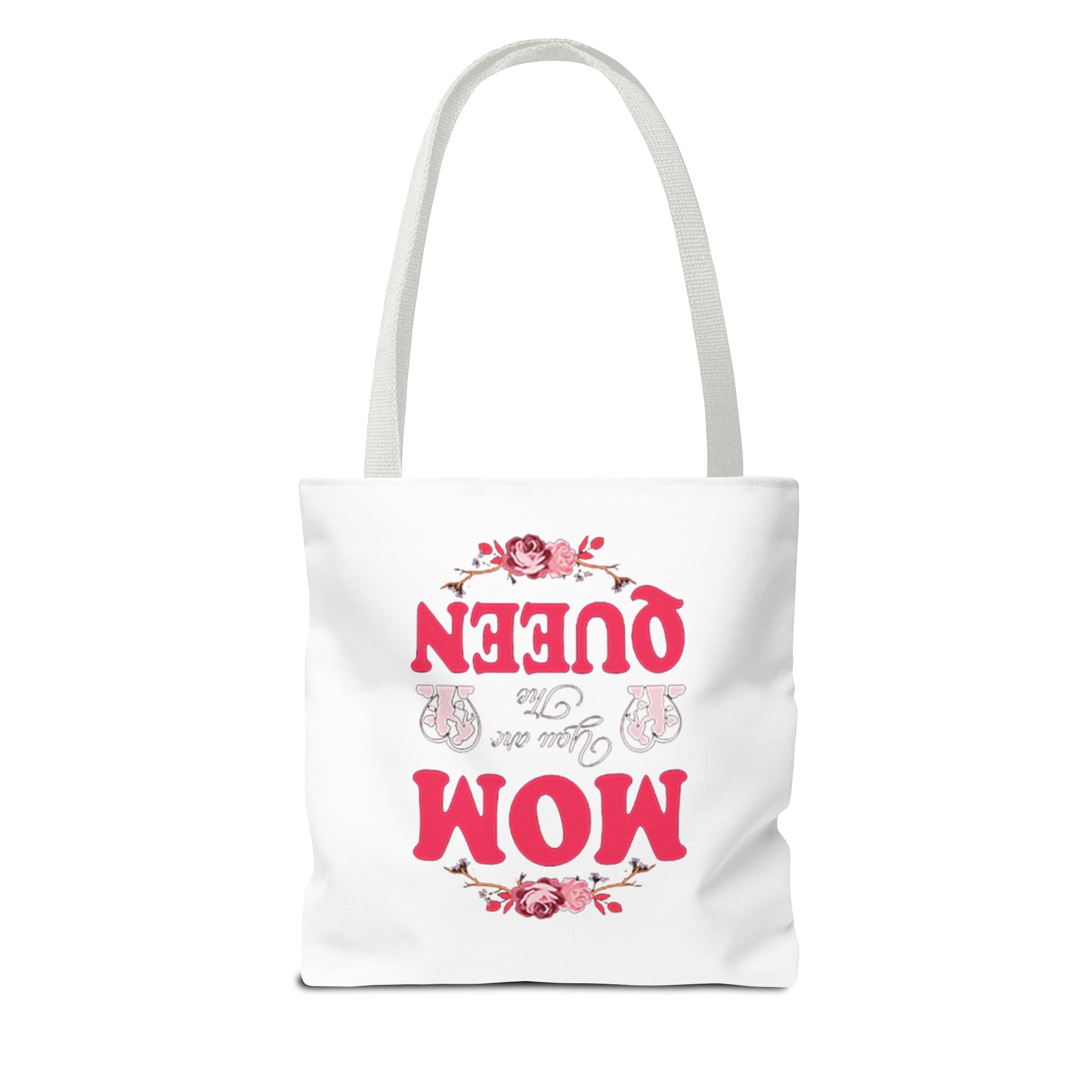 "Mom You're the Queen" Floral Mother's Day Tote Bag Printify Bags  314 Originals