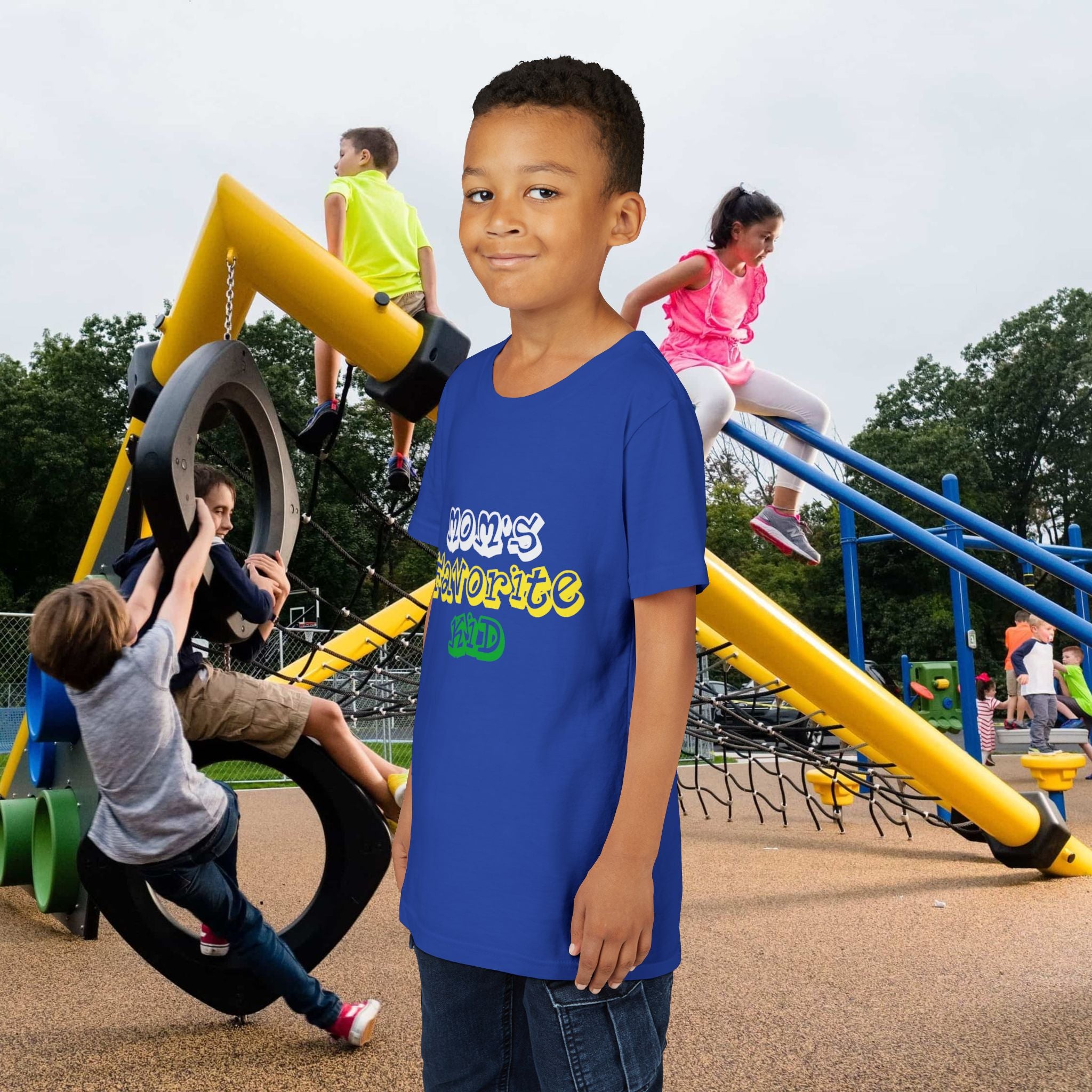 Boys "Favorite Kid" Retro Yellow & Green Graphic T-Shirt - 314 Originals