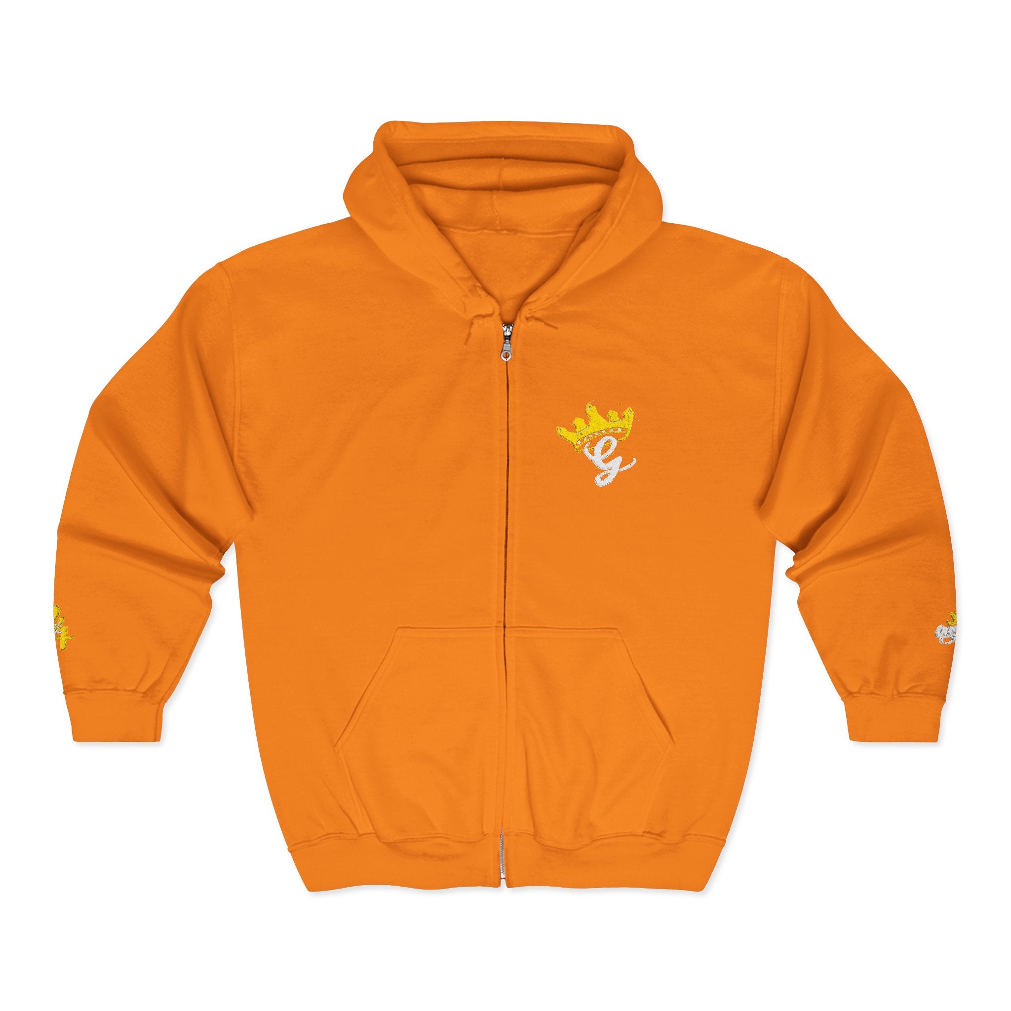 King's Gear Zip Hoodie — Full‑Zip with Gold Crown Emblem - 314 Originals