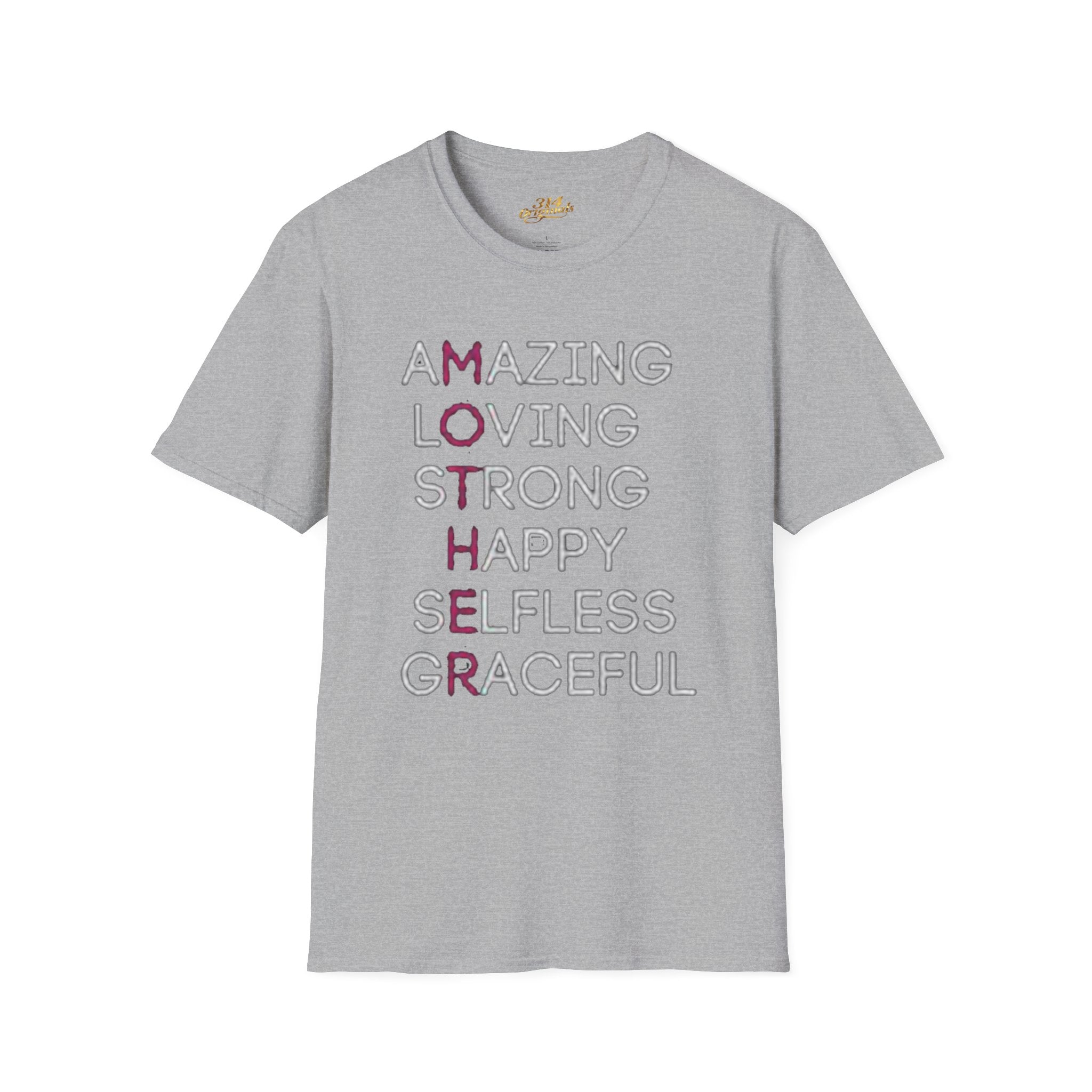 Mother Acrostic T-Shirt – Amazing Loving Strong Happy Selfless Graceful (Mother) Printify T-Shirt  314 Originals