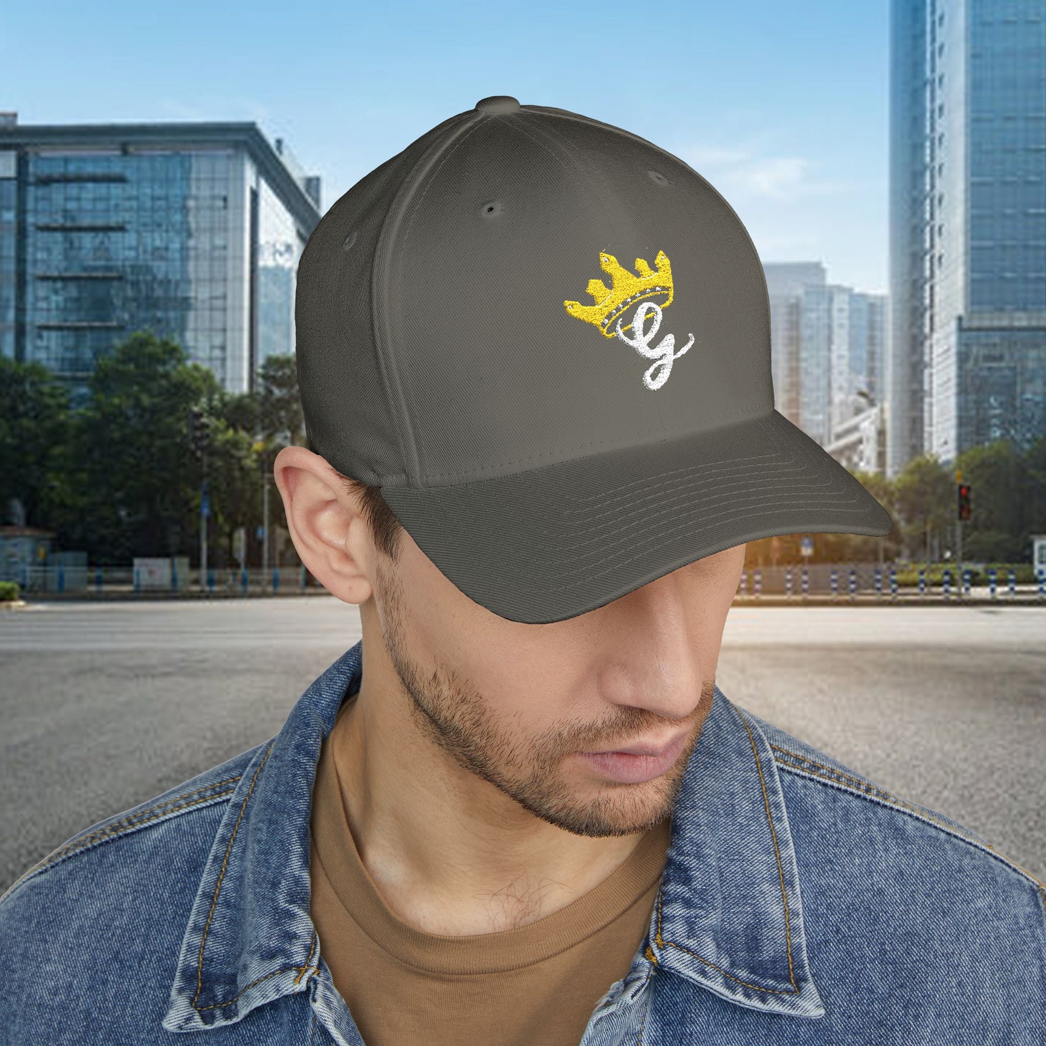 King's Gear Embroidered Crown Script Cap — 314 Original Closed-Back Structured Hat - 314 Originals