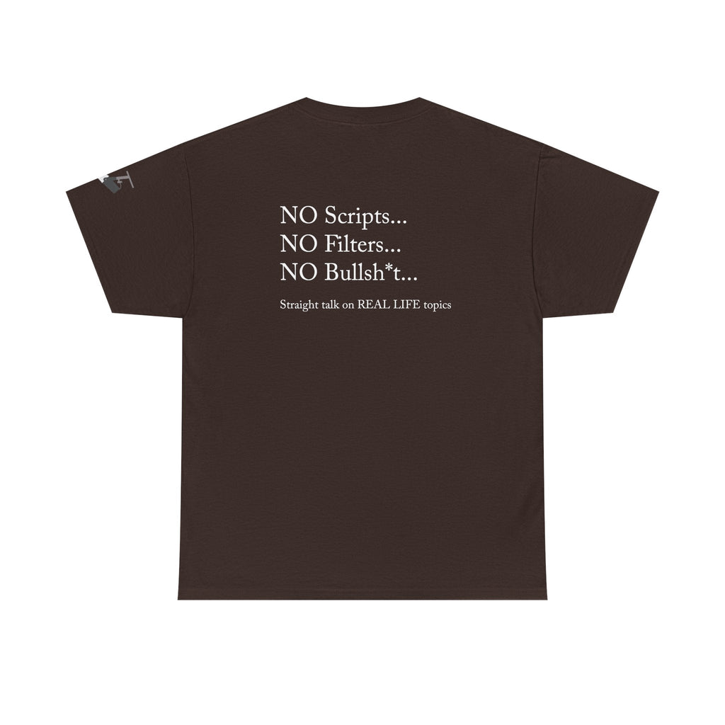 Tell It Like It Is Podcast — Bold Statement Graphic T‑Shirt ("No Scripts… No Filters… No Bullsh*t") Printify T-Shirt  314 Originals