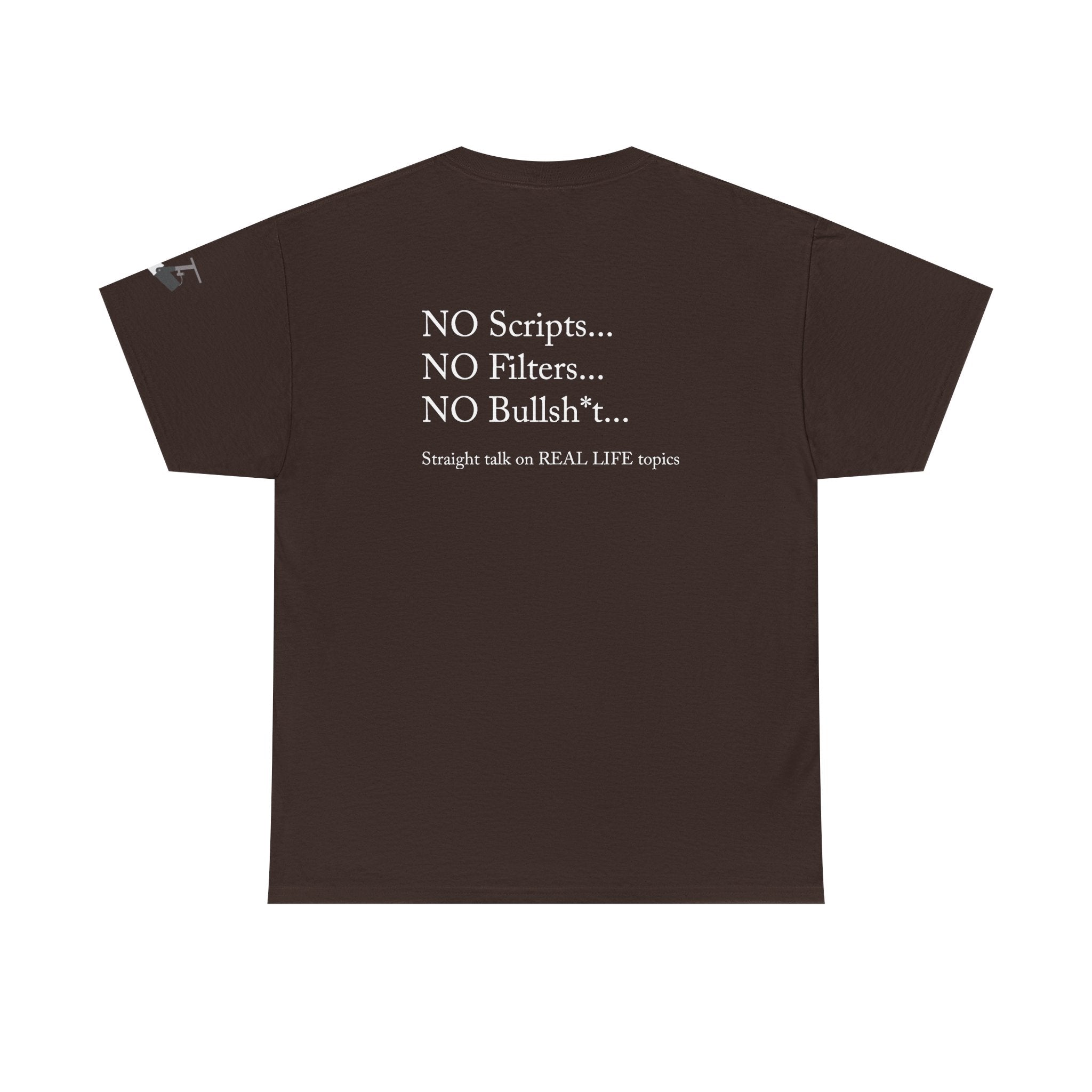 Tell It Like It Is Podcast — Bold Statement Graphic T‑Shirt ("No Scripts… No Filters… No Bullsh*t") Printify T-Shirt  314 Originals