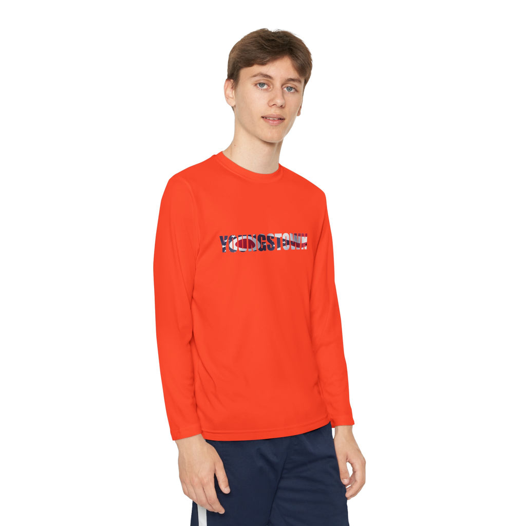 Ohio Flag Youth Long Sleeve Tee — Youngstown Text Graphic - 314 Originals
