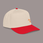 Red Mid Profile Baseball Cap — Casual Vintage Script Hat - 314 Originals