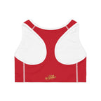 Red Sports Bra — "Originals" Pink Script Athletic Crop Top - 314 Originals