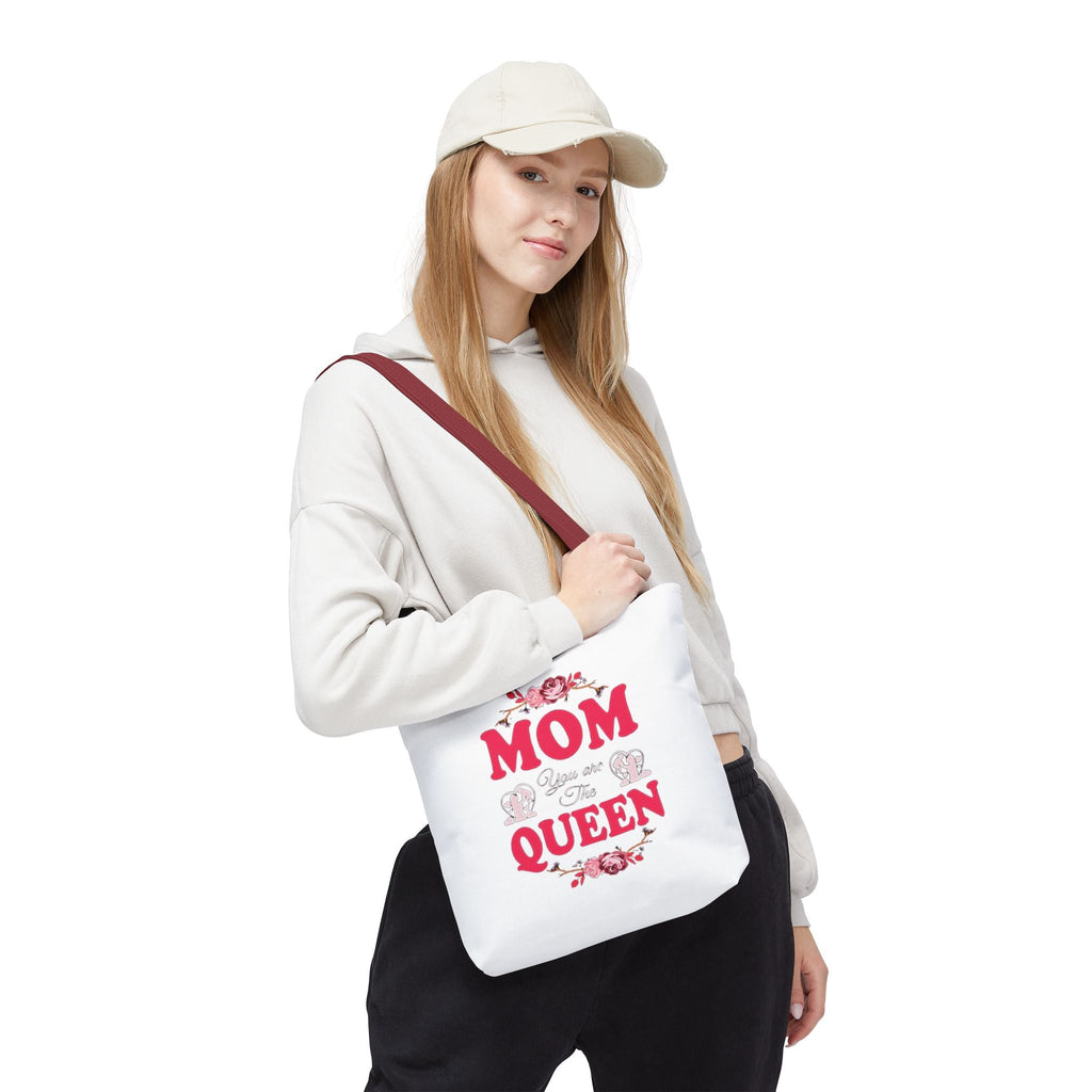 "Mom You're the Queen" Floral Mother's Day Tote Bag Printify Bags  314 Originals