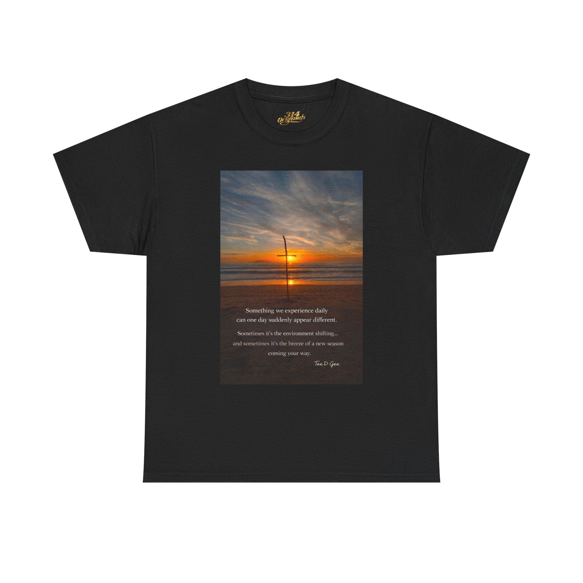 Sunset Beach Quote T‑Shirt — Inspirational Ocean Sunrise Tee - 314 Originals