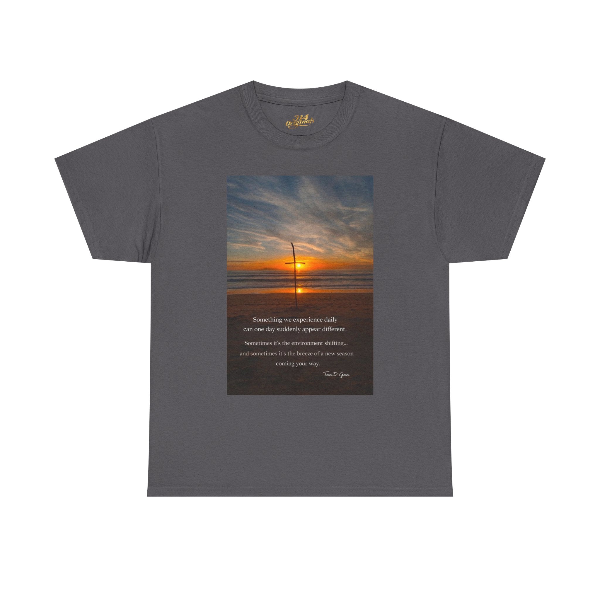 Sunset Beach Quote T‑Shirt — Inspirational Ocean Sunrise Tee - 314 Originals