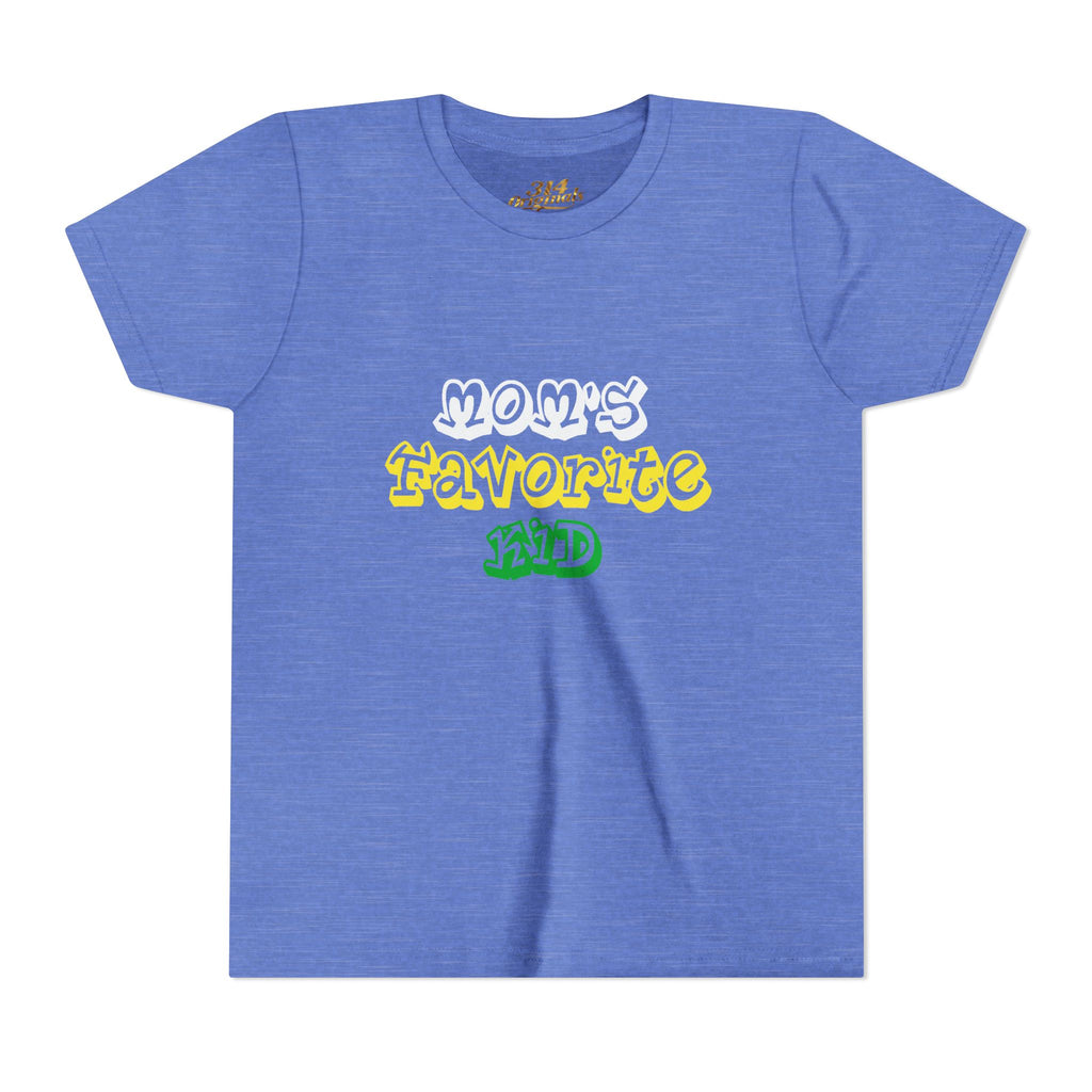 Girl's "Favorite Kid" Retro Yellow & Green Graphic T-Shirt