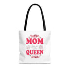 "Mom You're the Queen" Floral Mother's Day Tote Bag Printify Bags  314 Originals