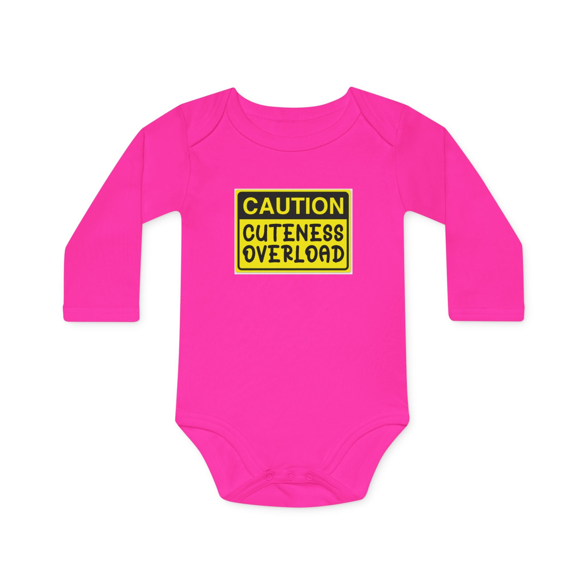 Caution: Cuteness Overload Baby Bodysuit – 314 Originals Long-Sleeve Organic Onesie - 314 Originals