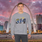 314 City Crewneck Sweatshirt — St. Louis Skyline Graphic - 314 Originals